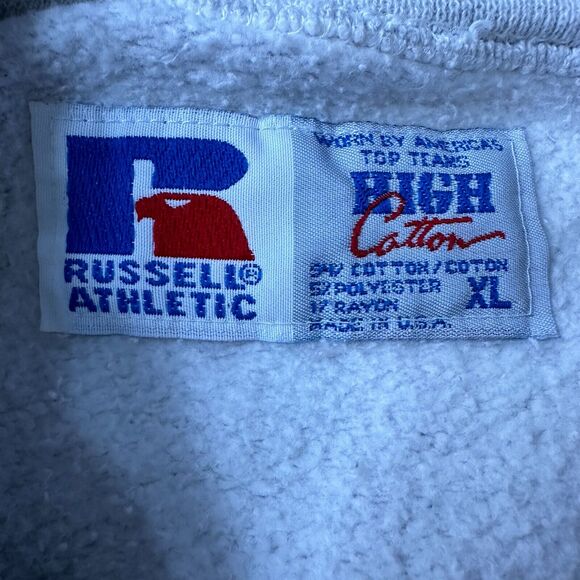 Vintage Russell Purdue Sweatshirt Men’s XL Gray Engineers Weirdos Bars USA Rare - Picture 5 of 9